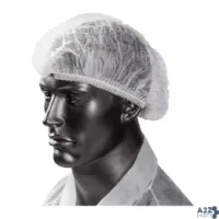 AmerCareRoyal RP110NWP 21" White Bouffant Cap, Disposable And Latex-Free Plea