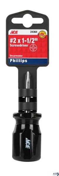 Ace Trading 24364AHT No. 2 Sizes S X 1-1/2 In. L Phillips Screwdriver 1 Pc -