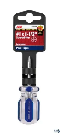 Ace Trading 24846AHT No. 1 Sizes S X 1-1/2 In. L Phillips Screwdriver 1 Pc -