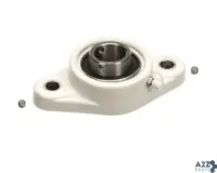 Aerowerks 8102213 Flange Bearing, 1", 2 Bolt White Plastic Housing with Grease Nipple