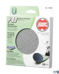 Ali Industries Inc 12000 Shopsmith 5 In. Aluminum Oxide Adhesive Sanding Disc 40