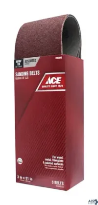 Ali Industries Inc 2065845 Ace 21 In. L X 3 In. W Aluminum Oxide Sanding Belt Asso