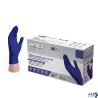 Ammex Corp AINPF42100 Professional Nitrile Disposable Exam Gloves Small Indig