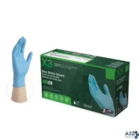 Ammex Corp X349100 X3 Nitrile Disposable Gloves Xx-Large Blue Powder Free