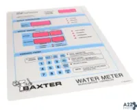 Baxter 01-100V16-00144 LABEL, WATER METER CONTROL