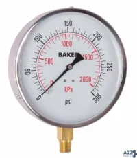 Baker Instruments 421AVND-300 PRESSURE GAUGE, 0-300 PSI