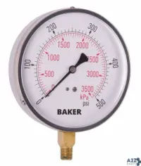 Baker Instruments 421AVND-500 PRESSURE GAUGE, 0-500 PSI