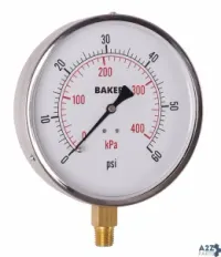 Baker Instruments 421AVND-60 PRESSURE GAUGE, 0-60 PSI