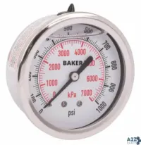 Baker Instruments AHNC-1000P PRESSURE GAUGE, 0-1000 PSI