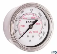Baker Instruments AHNC-1500P PRESSURE GAUGE, 0-1500 PSI