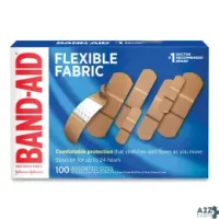 Band-Aid 11507800 Flexible Fabric Adhesive Bandages, Assorted, 100/Box