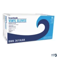 Boardwalk BWK361XLCT Exam Vinyl Gloves, Clear, X-Large, 3 3/5 Mil, 100/Box,