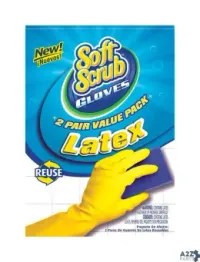 Big Time Products LLC 12324-26 Soft Scrub Latex Cleaning Gloves Xl Yellow 2 Pair - Tot