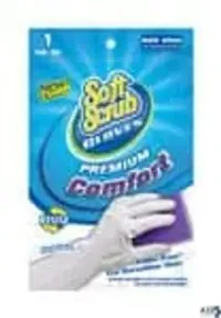 Big Time Products LLC 12612-26 Soft Scrub Vinyl Cleaning Gloves M White 1 Pair - Total