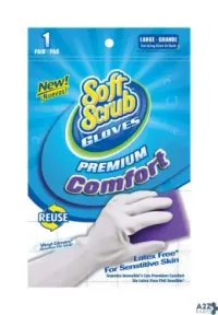 Big Time Products LLC 12613-26 Soft Scrub Vinyl Cleaning Gloves L White 1 Pair - Total