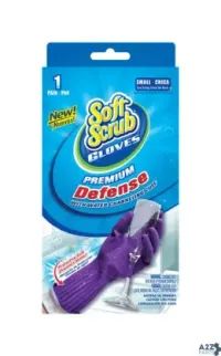 Big Time Products LLC 12811-16 Soft Scrub Rubber Gloves Small Purple 2 Pc. - Total Qty