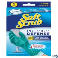 Big Time Products LLC 12813-16 Soft Scrub Rubber Gloves Large Purple 2 Pc. - Total Qty