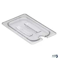 Cambro 40CWCHN135 1/4 Size Clear Camwear Notched Handled Food Pan Cover