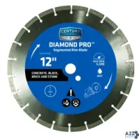 Century Drill & Tool 75476 12 In. Dia. X 1 In. Diamond Segmented Rim Diamond Saw B
