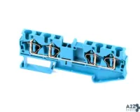 Cleveland C4014012 Terminal Block, Spring Loaded, 4 Wire, Blue, EOB-6.20, OES-6.20