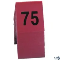 Cal-Mil 226-2 NO. 51 - 75 RED NUMBER TENT WITH BLACK NUMBERS