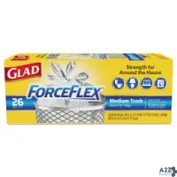 Clorox 70403BX Glad Forceflex Medium Quick-Tie Trash Bags 26/Bx