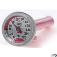 Cooper Atkins 1246-02-1 Thermometer, Bi-Metal, Pocket, 1" Dial, 5" Stem