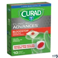 Curad CUR0055 Bloodstop Sterile Hemostat Gauze Pad, 1 X 1, 10/Box