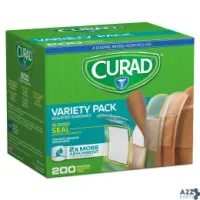 Curad CUR0800RB Variety Pack Assorted Bandages, 200/Box