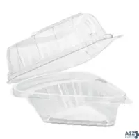 Dart C54HT1 SHOWTIME CLEAR HINGED CONTAINERS, PIE WEDGE, 6.67
