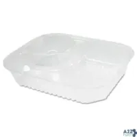 Dart C68NT2 CLEARPAC LARGE NACHO TRAY, 2-COMPARTMENTS, 3.3 OZ,