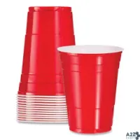 Dart Y1612-0001 SOLO PARTY PLASTIC COLD DRINK CUPS, 16 OZ, RED, 28