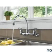 Delta Faucet P299305LF Claymore Choice Two Handle Chrome Kitchen Faucet - Tota