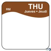 Day Mark 1101114 REMARK BILINGUAL 1" THURSDAY DAY SQUARE - 1000 / R
