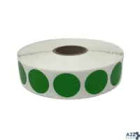Day Mark 112505 SOLID GREEN 3/4" ROUND LABEL - 2000 / RL