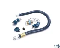 Dormont 16100BPQ2SR48 Gas Hose Blue 1" X 48", W/Snapfast Disconnect, 2 Swivels, Restrain