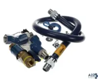 Dormont 1675KITCF2S48 Gas Hose Blue Kit, 3/4" x 48", with Snapfast, Restrain, Valve, 2 Swivels