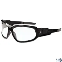 Ergodyne 56000 Skullerz Loki Safety Glasses/Goggles, Black Frame/Clear