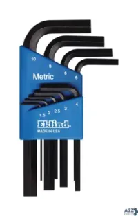Eklind 10509 Hex-L Metric Short Arm Hex L-Key Set 9 Pc. - Total Qty: