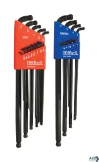 Eklind 17222 Double-Ball-Hex-L Assorted Metric And Sae Long Arm Doub