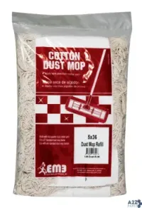 Elite Mops & Brooms Inc 126-DUST-R-36 36 In. W Dust 4-Ply Cotton Mop Refill 1 Pk - Total Qty: