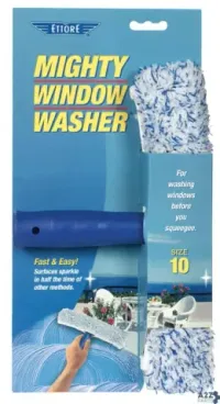 Ettore 50010 Mighty Window Washer 10 In. Plastic Window Squeegee - T