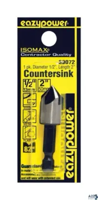 Eazypower 30072 Isomax 1/2 Tool Steel Countersink Bit 1 Pc. - Total Qty