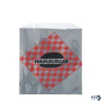 Fischer Paper 801 Hamburger Foil Food Bag - 6"L X 3/4"D X 6 1/2"H, (Pa