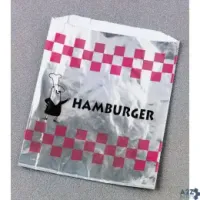 Fischer Paper 810 Jumbo Size Hamburger Graphic Fast Food Foil Bag -, (Pac