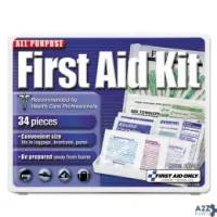 First Aid Only 112 All-Purpose First Aid Kit, 34 Pieces, 3.74 X 4.75, 34 P