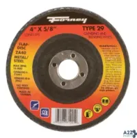 Forney Industries 71991 4 In. Dia. X 5/8 In. Zirconia Aluminum Oxide Flap Disc