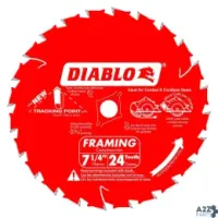 Freud Tools D0724X3 Diablo Tracking Point 7-1/4 In. Dia. X 5/8 In. Carbide