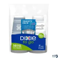 Georgia Pacific 43211 Dixie To Go Assorted Paper Coffee Haze Cups 14 Pk - Tot