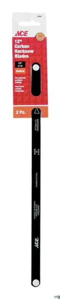 Great Neck Saw 025GF213 Ace 12 In. Carbon Steel Hacksaw Blade 24 Tpi 2 Pk - Tot